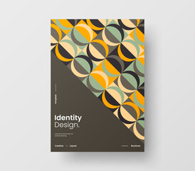 Geometric business cover design. Corporate identity abstract vector illustration brochure template.