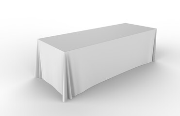 Wall Mural - Trade show exhibition advertising runner table adjustable cloth  Banner or Table cover. 3d render illustration.
