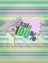 Poster - sale percentage on business digital touch screen