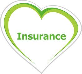 Poster - word insurance , business concept