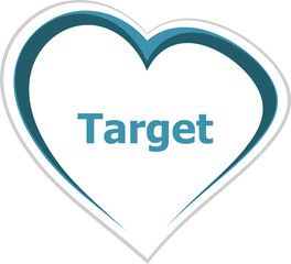 Poster - Text target. Advertising concept