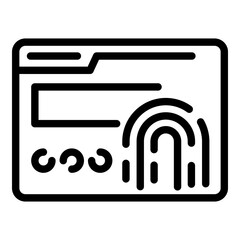 Poster - Print password icon. Outline print password vector icon for web design isolated on white background