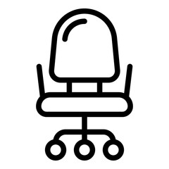 Poster - Meeting chair icon. Outline meeting chair vector icon for web design isolated on white background