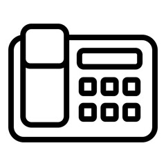 Poster - Office phone icon. Outline office phone vector icon for web design isolated on white background