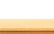 © saranyoo - wooden table on white background.