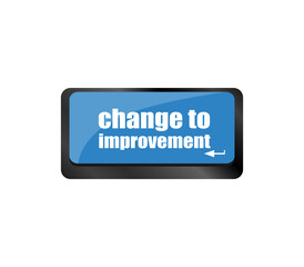 Leinwandbilder - improve or improvement business concept with key on keyboard
