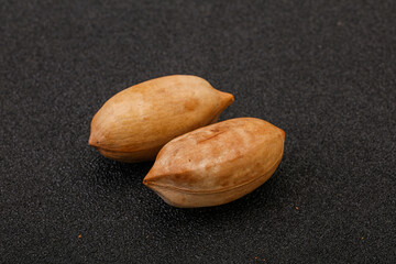 Tasty pecan nut heap isolated