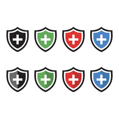 Canvas Print - Medical health protection shield icon