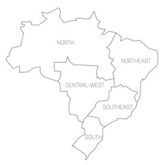 Brazil - map of regions