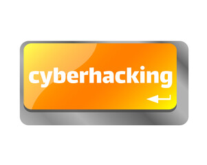 Aufkleber - Cyberhacking . Close up of keyboard, enter computer key.
