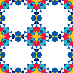 Poster - Abstract seamless pattern with texture of triangles. Strict geometric structure of the picture.