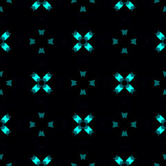 Poster - Abstract seamless pattern with simple neon figures.