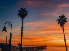San Clemente Pier At Sunset