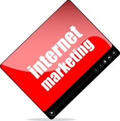 Poster - Video media player for web with internet marketing words