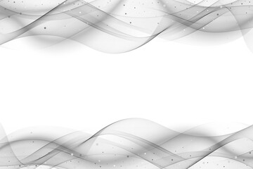 Wall Mural - Smooth grey waves and lines Abstract smooth background vector.