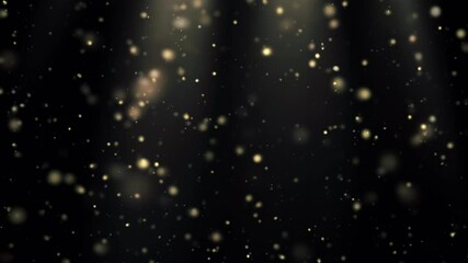 Poster - 3D rendering small particles with volumetric lights. Computer generated magical soft backdrop