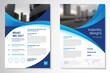 © imoooun - Template vector design for Brochure, AnnualReport, Magazine, Poster, Corporate Presentation, Portfolio, Flyer, infographic, layout modern with blue color size A4, Front and back, Easy to use and edit.