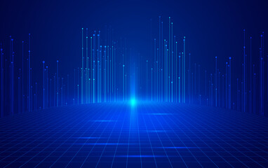 Fototapete - Front line and up line, Internet technology background.