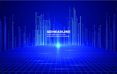 Poster - front line and up line, internet technology background.