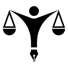 Sticker - Lawyer symbol Design  