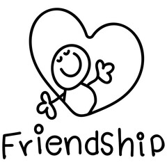 Canvas Print - Friendship Sticker Vector 