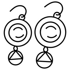 Sticker - Earrings Jewelry Vector