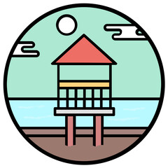 Poster - Beach Resort Vector 