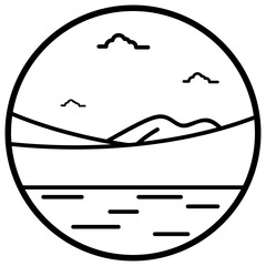 Sticker - Desert Landscape Vector 