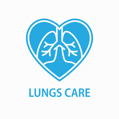 Canvas Print - Human lungs icon. Asthma, pneumonia, respiratory diseases clinic logo template. Vector illustration.