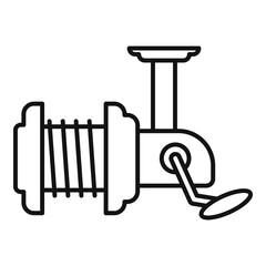 Poster - River fishing reel icon. Outline river fishing reel vector icon for web design isolated on white background
