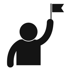 Poster - Guide street man icon. Simple illustration of guide street man vector icon for web design isolated on white background