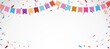 Birthday celebration banner with Colorful bunting flags