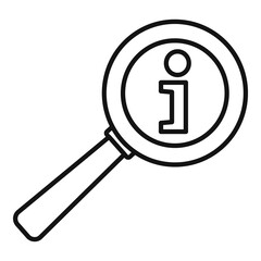 Poster - guide magnifier icon. outline guide magnifier vector icon for web design isolated on white backgroun