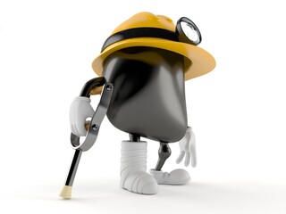 Poster - Miner character with broken leg