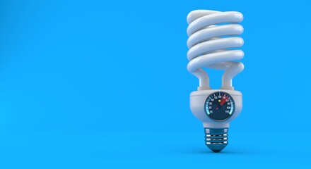 Canvas Print - Light bulb with network meter