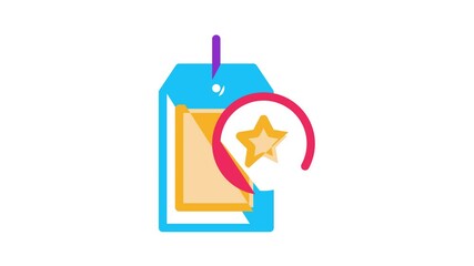Poster - Bonus Hunting Elements Icon Animation Magnifier And Bag With Percent Mark, Star, Diamond And Bonus Coins In Bottle