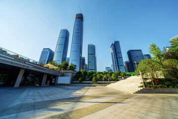 Wall Mural - Modern skyscrapers in the business district, Guiyang, China.