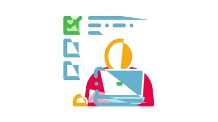 Poster - Job Hunting Elements Icon Animation Hunting Business People And Recruitment Candidate, Team Work And Partnership