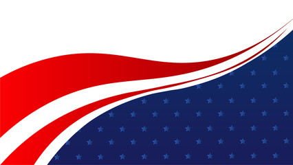 american flag ribbon. united states of america national holiday.