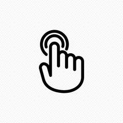 Poster - Hand cursor touch screen gestures icon. Swipe to left right up icon. Vector on isolated transparent background. EPS 10