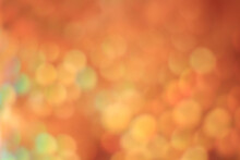 Orange Bokeh Lights, Blurred Abstract Bokeh Background