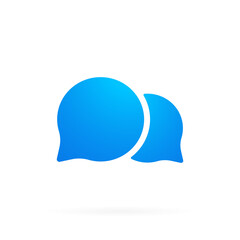 Poster - Chat message bubbles icon. SMS mail icon in flat. Vector illustration