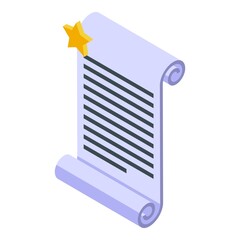 Poster - Ebook paper icon. Isometric of ebook paper vector icon for web design isolated on white background