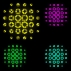 Aufkleber - blur sign neon color set icon. simple thin line, outline vector of image icons for ui and ux, websit