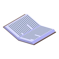 Poster - Open literature book icon. Isometric of open literature book vector icon for web design isolated on white background