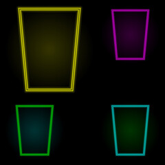 Aufkleber - glass neon color set icon. Simple thin line, outline vector of kitchen icons for ui and ux, website or mobile application