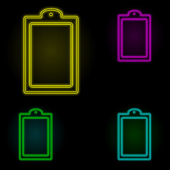Aufkleber - chopping board neon color set icon. Simple thin line, outline vector of kitchen icons for ui and ux, website or mobile application