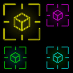 Aufkleber - Tracking, augmented reality neon color set icon. Simple thin line, outline vector of augmented reality icons for ui and ux, website or mobile application