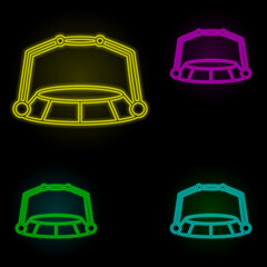 Aufkleber - Vr platform, augmented reality neon color set icon. Simple thin line, outline vector of augmented reality icons for ui and ux, website or mobile application