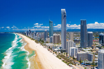 Wall Mural - Surfers Paradise skyline on a sunny day